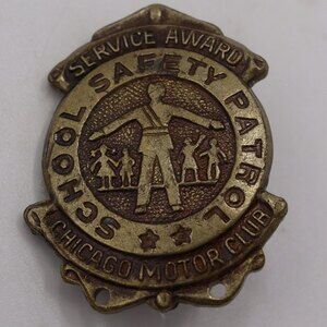 Chicago Motor Club Safety Patrol Service Award Vintage Pin